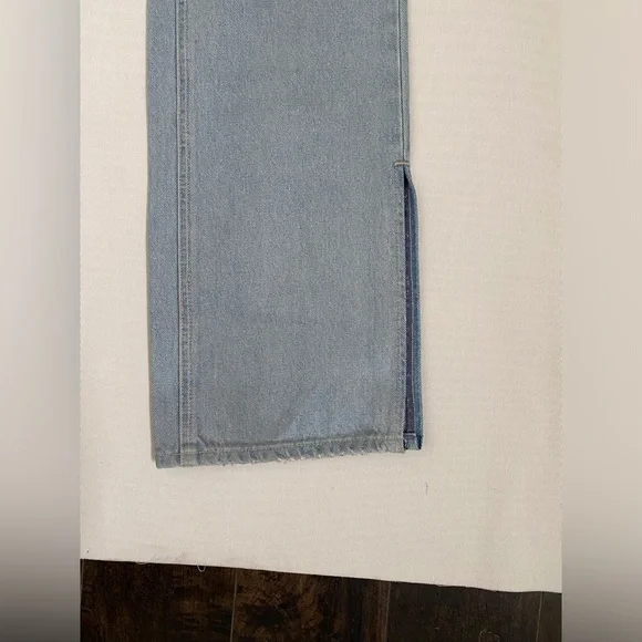 NWT GRLFRND The Harlow Coated High Rise Boot With Slit Lite Wash - Picture 12 of 16